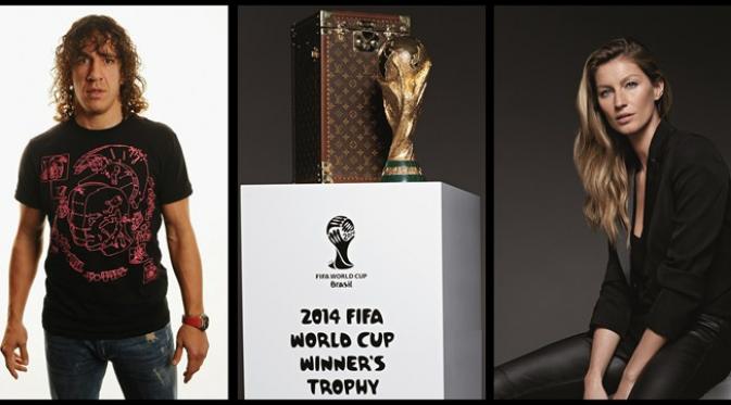 Puyol Bersama Model Brasil akan Membawa Trofi Piala Dunia