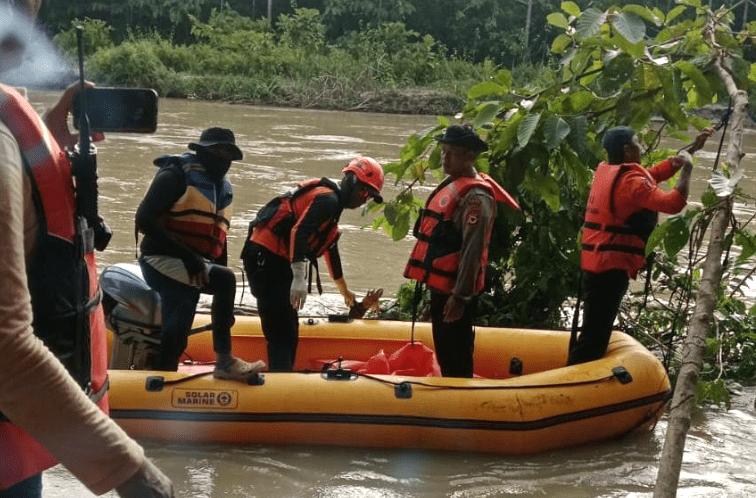 Potret banjir di Desa Beringin Jaya, Kecamatan Baebunta Selatan.