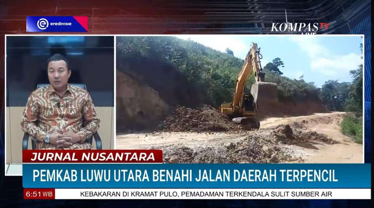 Bupati Luwu Utara Paparkan Pembangunan Jalan Rampi dan Seko di Kompas TV